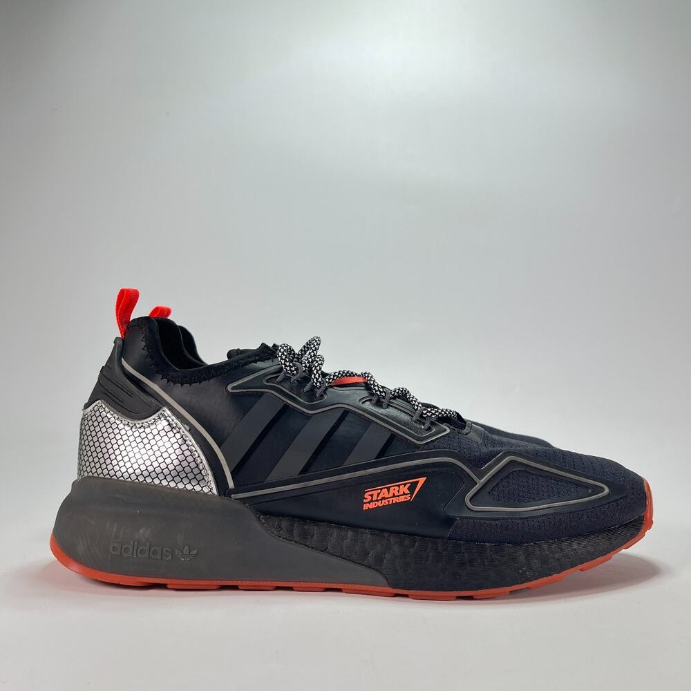 Adidas ZX 2K Boost Marvel Stark Industries Black Running Shoes H02560 Mens Sz 12
